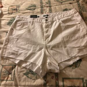 Wild Fable White Distressed Jean Shorts